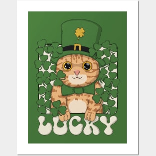 Lucky Tabby Neko Posters and Art